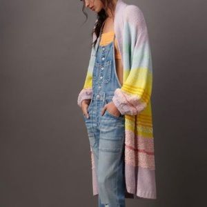 COPY - Anthropologie Kimmie ombré rainbow cardigan / duster